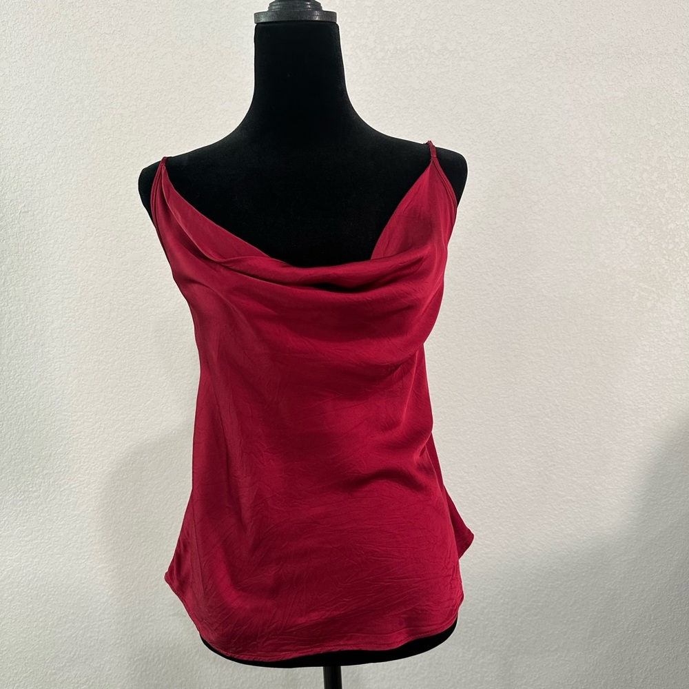 7 For All Mankind Maroon top